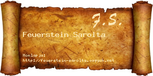 Feuerstein Sarolta névjegykártya
